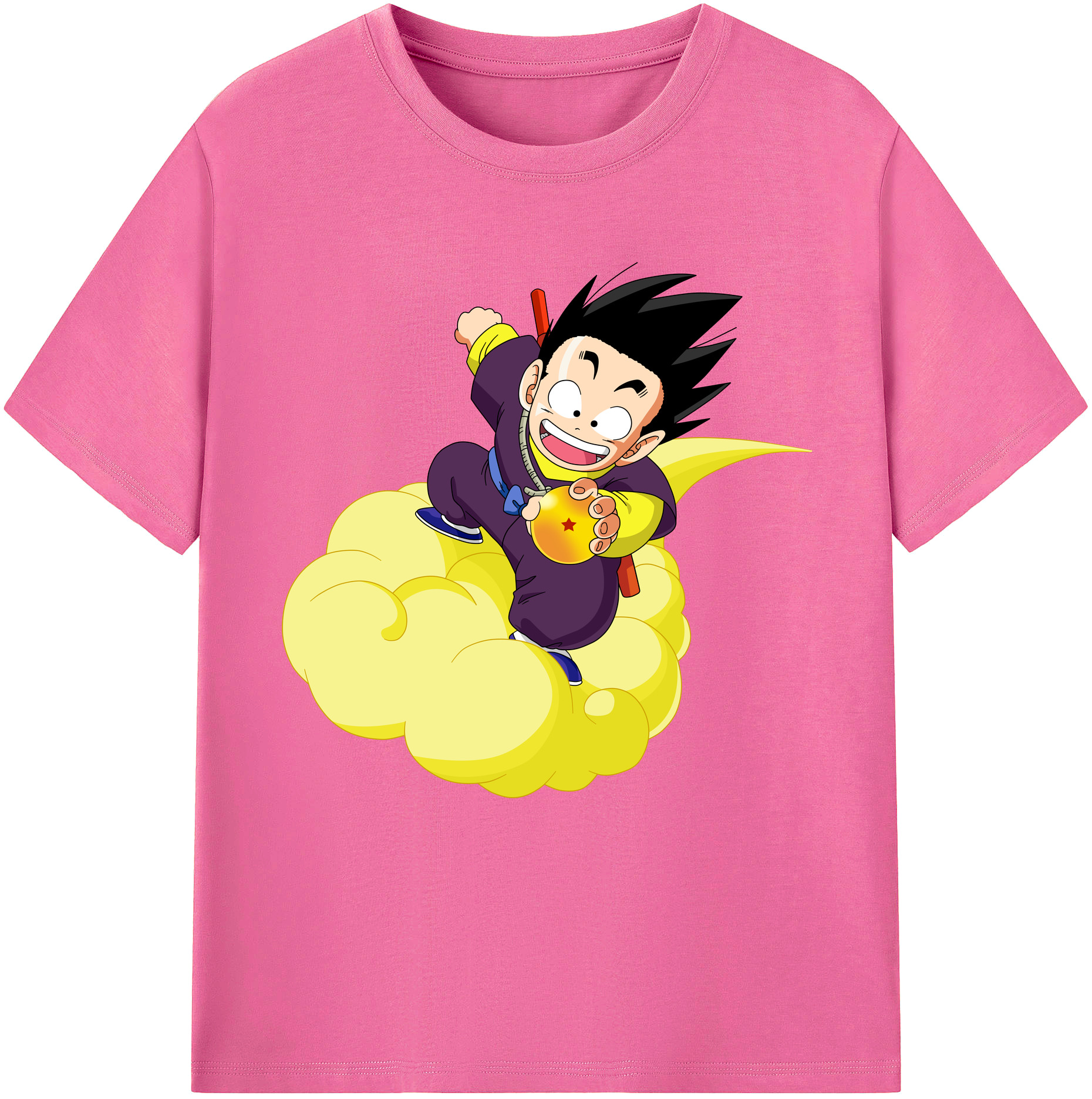 （画像用） ドラゴンボール 孫悟空（そん ごくう）Son Goku カカロット DRAGON BALL Kakarotto レディースカジュアルプリントTシャツ（綿100％）